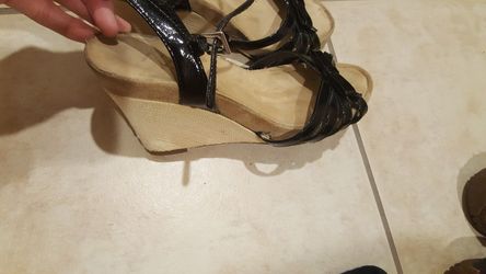 Wedges in size 7 with extra cushion for support and very comfortable and beautiful