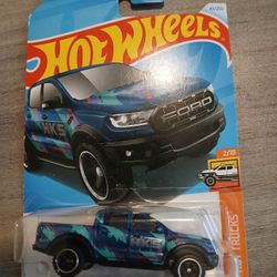 Hot Wheels '19 Ford Ranger Raptor die-cast model. 