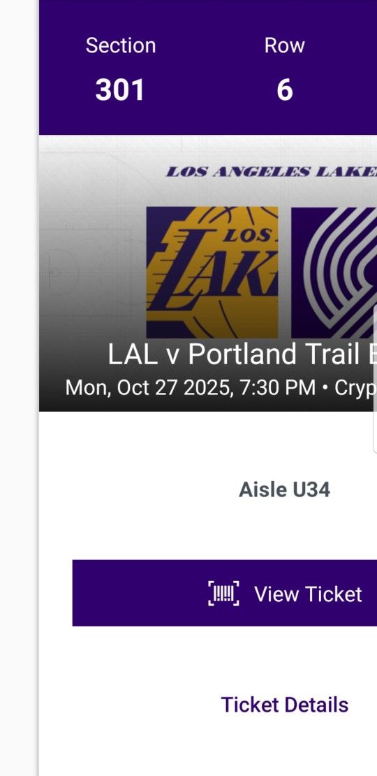 Lakers Vs Portland  Trail Blazers 