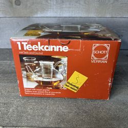 Glass Infusion Teapot German Schott Verran Teekanne Tea Pot New Museum Vintage