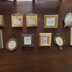 Wedding Table Numbers 1-15