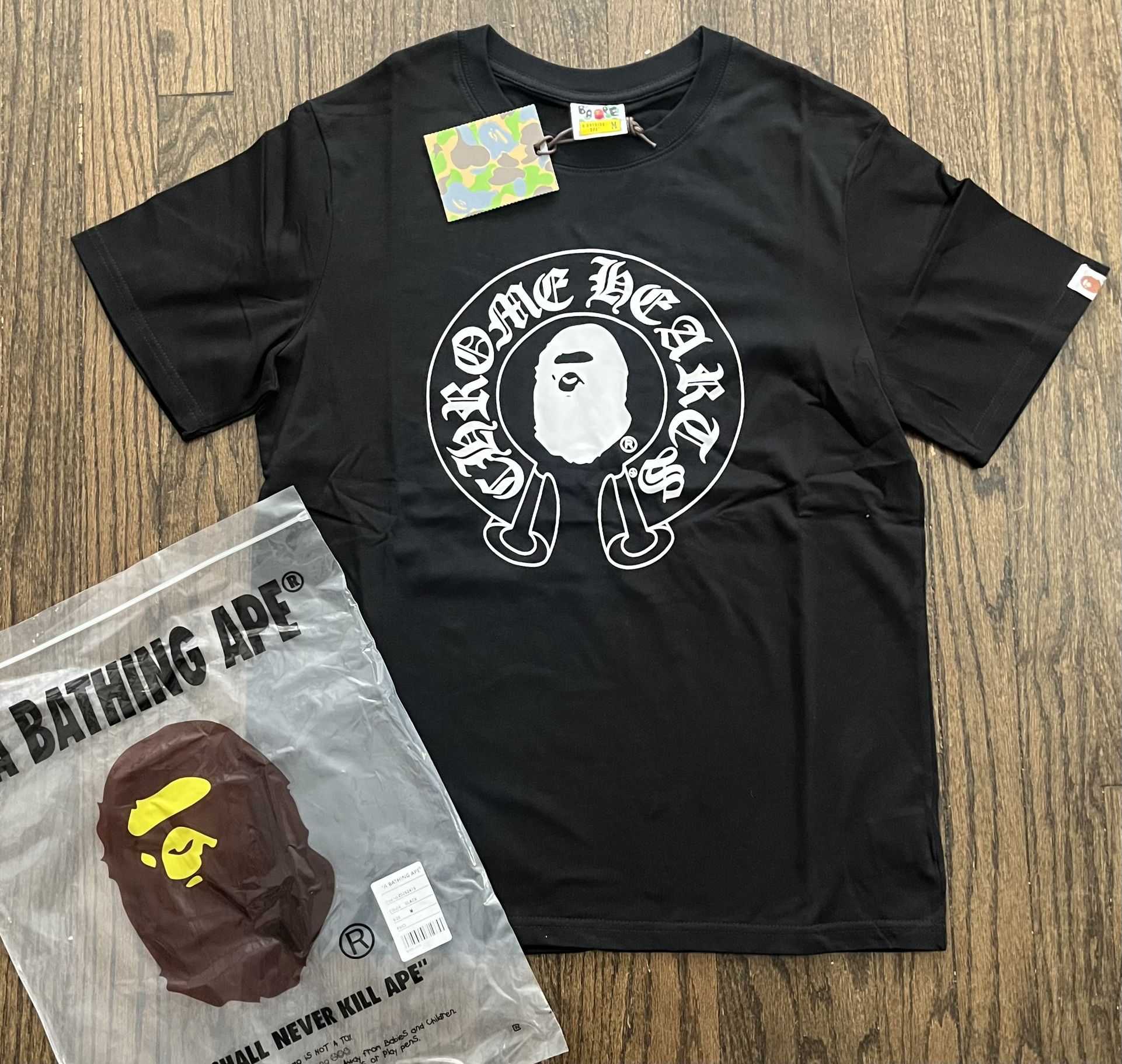 Bape X Chrome Hearts Black Tshirt