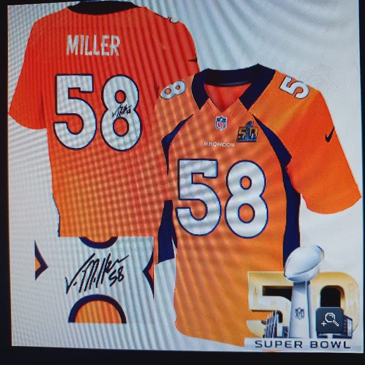 Denver Broncos AUTOGRAPHED MILLER 58 TWO Remaining  NWT'S 