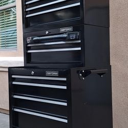 Sears Craftsman 15 Drawers 3 Tier Rollaway Tool Box. 