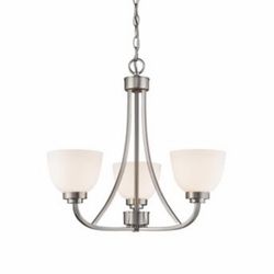 3-Light Brushed Nickel Chandelier