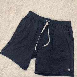 New 2xl navy blue mens athletic track shorts casual festival rave joggers pocket