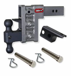 GEN-Y Hitch Tow Hitch for 2.5" Receiver - 6" Drop/Rise with 3 Adjustable Positions, Includes Dual Ball Mount, Pintle Lock and Locking Pins, 21,000 lbs