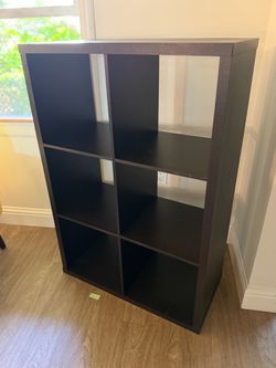 Dark Brown 6-Cube Storage Shelf
