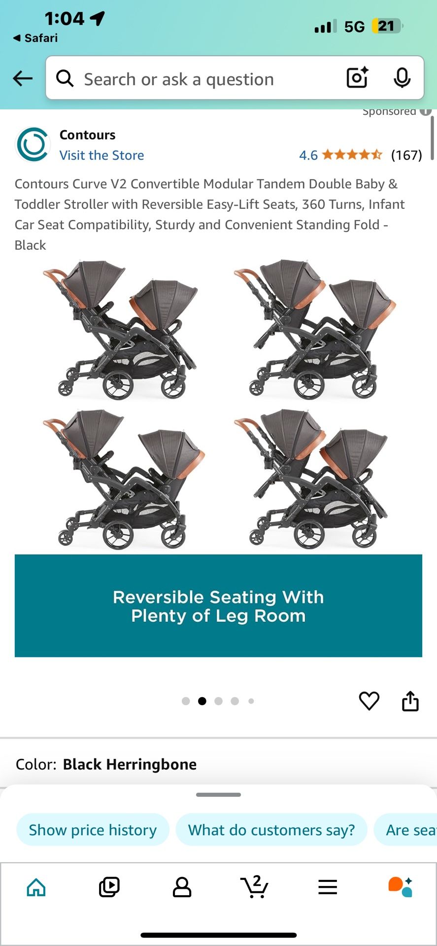 Curve Double Stroller In Great Condition $80