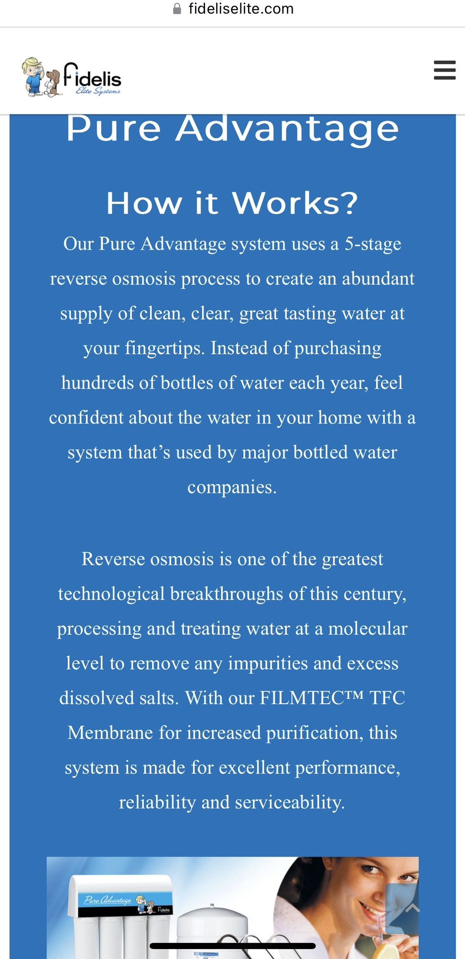 Filtro De Agua . Pure Advantage. Aqua pro Elite System. for Sale in