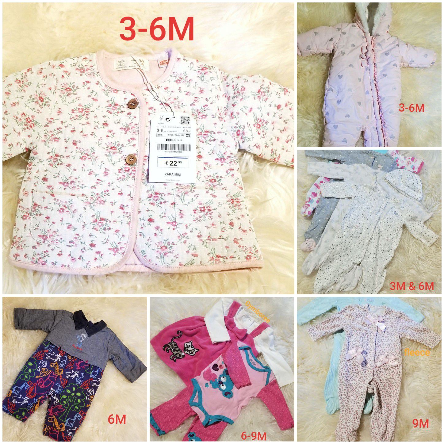 11 baby girl winter clothes and snowsuits $22