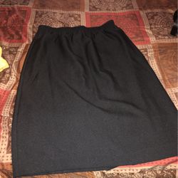 Black Skirt Size 14 Stretch