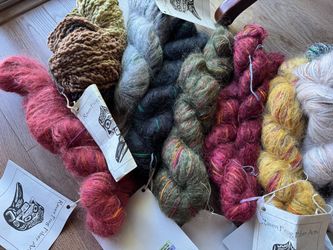 14 New Raven Frog Fiber Arts Yarn Skeins