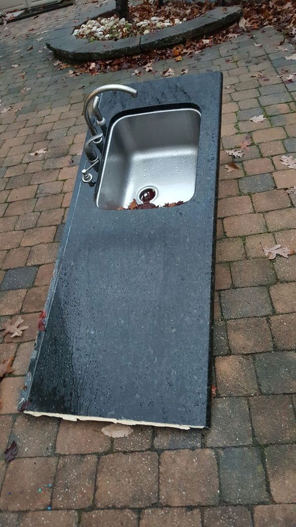 Granite countertop with sink, faucet and soap dispenser for Sale in