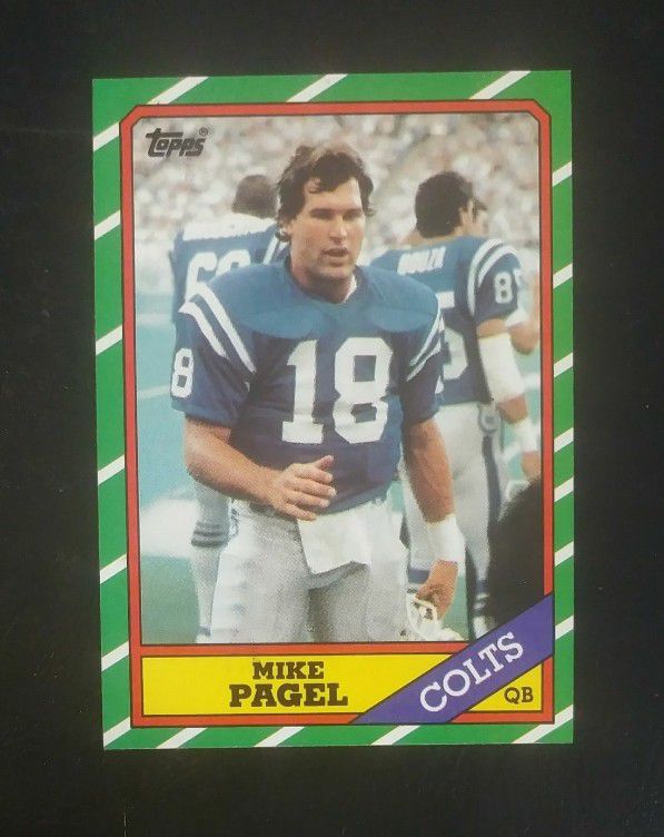 1986 Topps Mike Pagel Indianapolis Colts #315 Quarterback Football Card Collectible Vintage Sports NFL Trading Pro Professional