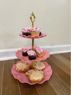 5pcs Plastic Tiered Cake Stand