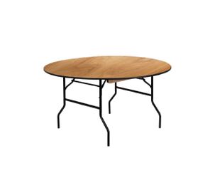 60” Round Wooden Table