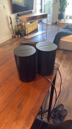 Two Sonos Era 100 SL WiFi and Bluetooth Speakers