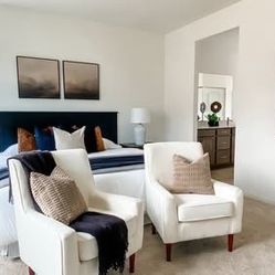 White Upholstered Accent Chairs | 3 Available