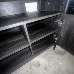 Very Dark Brown Almost Black Entertainment Stand 