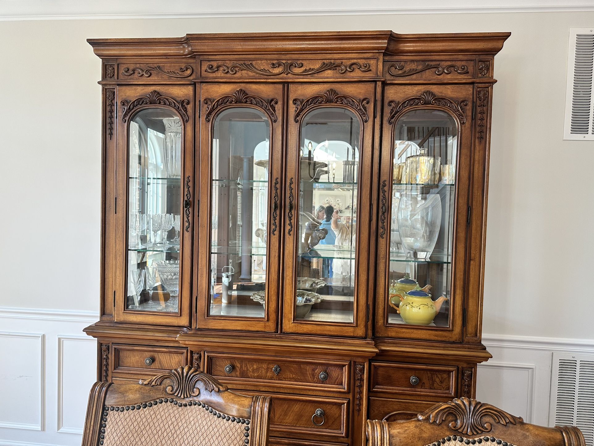 Large Hutch, Curio, Dining Table