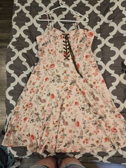 Light Pink Knee Length Summer Dress Xl