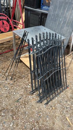 Decorative garden fence with gate 38 inches high by 154 inches long
