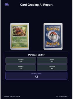 Pokémon Parasect 38/147 Trading Card