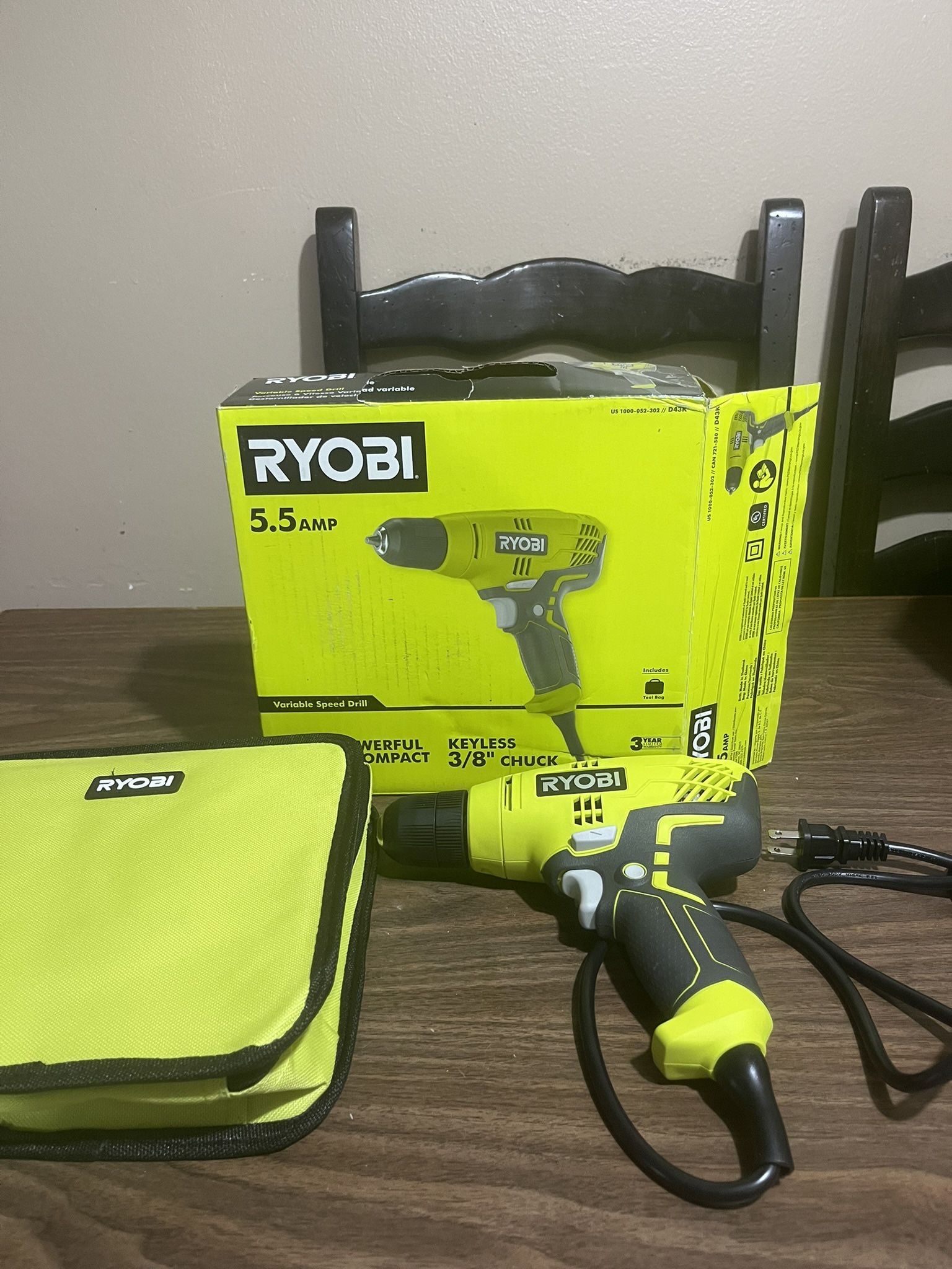 Ryobi 5.5 Amp Variable Speed Drill