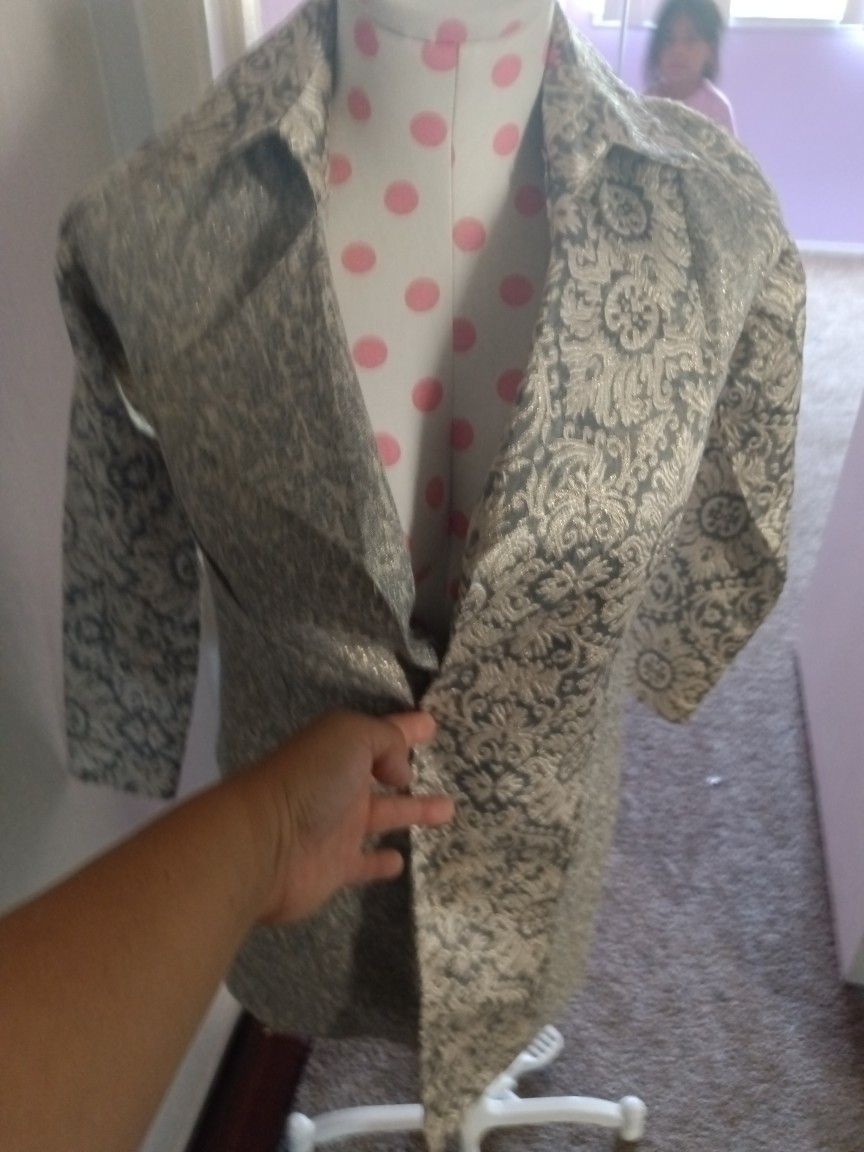 Pre-Owened- Young Girl Shimmer Gold/Champagne Blazer