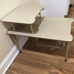 Vintage Mid Century Modern Blonde  End Table  Nightstand 
