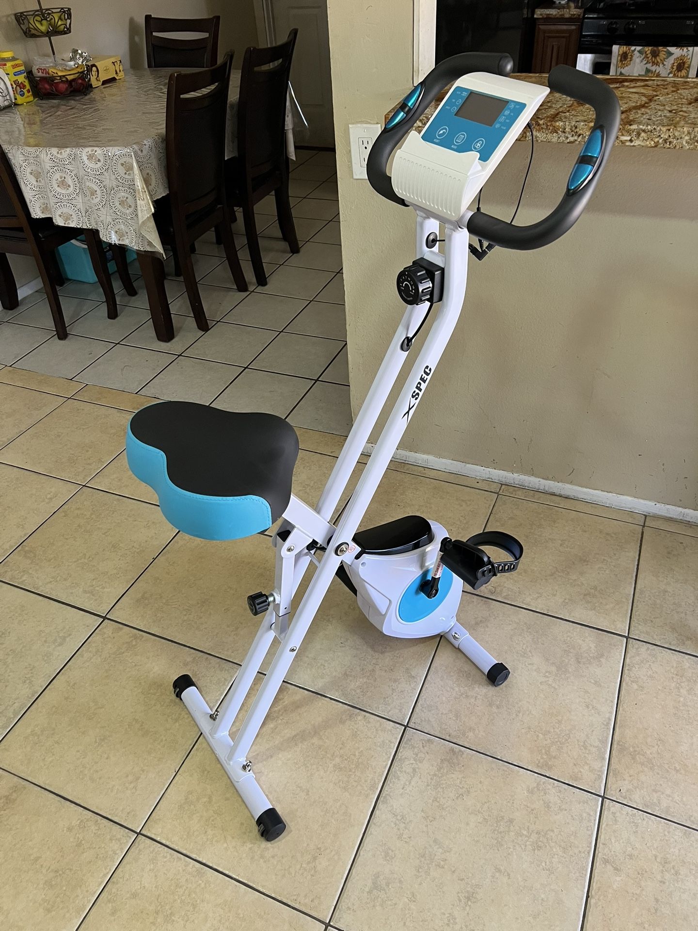 Xspec Foldable Stationary Upright Exercise Workout Indoor Cycling Bike,