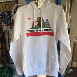 Cheech And Chong White Sweater Size Adult Small