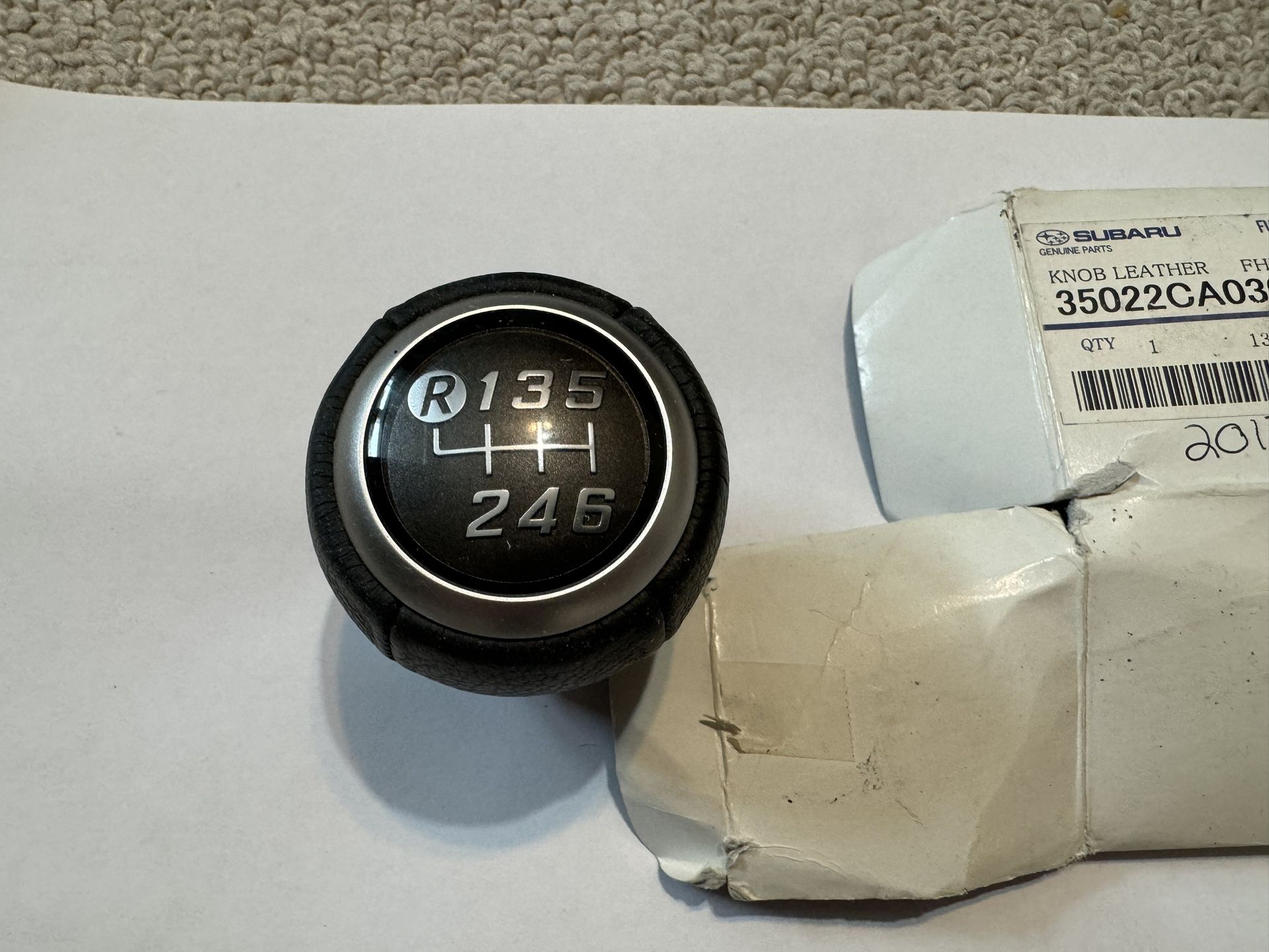 2013 Subaru BRZ Genuine OEM Shift Knob