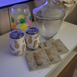 Pineapple Tumblers + Candy Jar