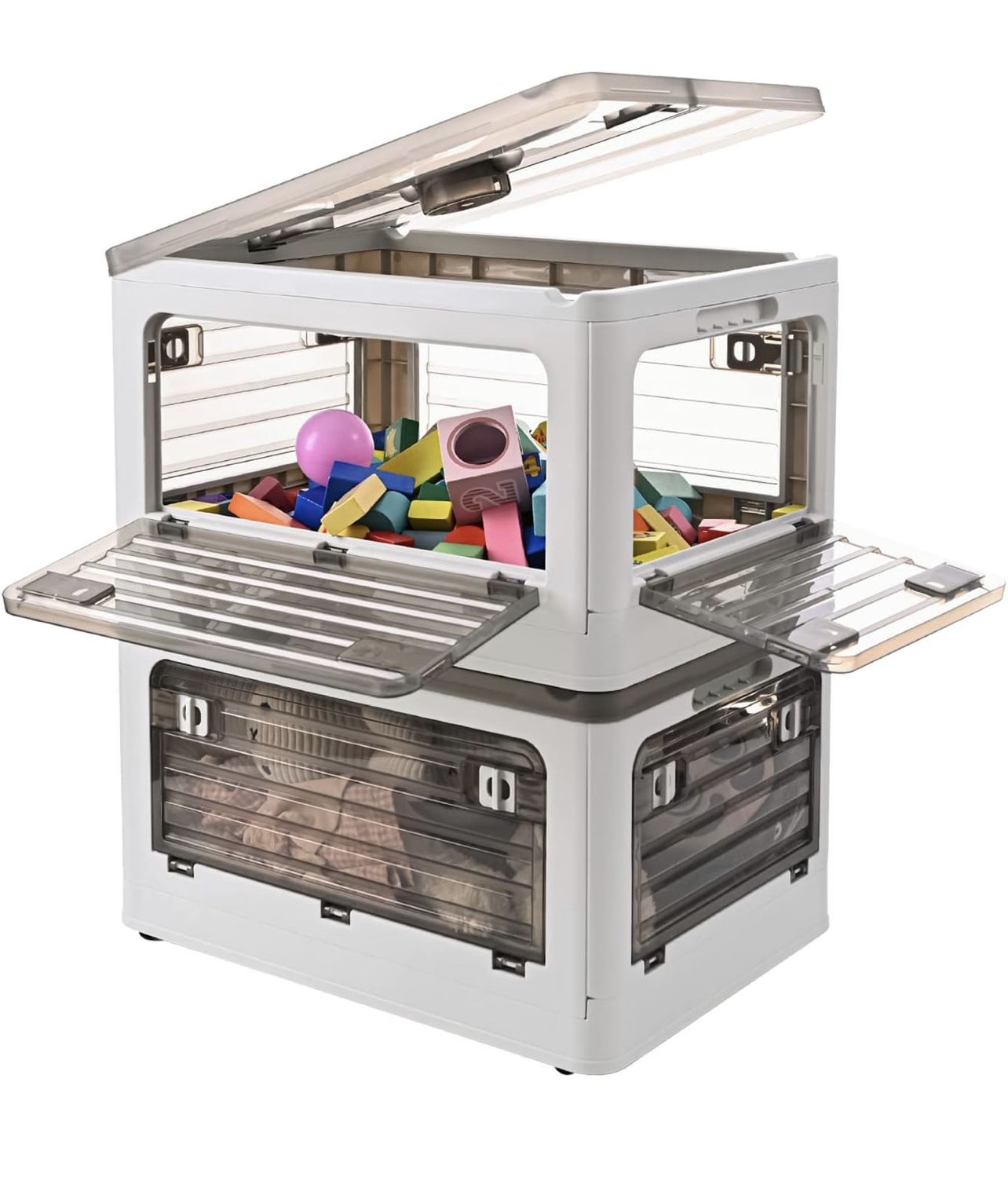 Plastic Storage Bins with Lids ,2 pack