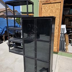 Black Metal Storage Armoire - Pier 1 Imports