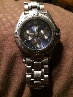 Fossil blue chronograph