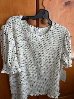 Time and Tru Smocked Polka Dot Top XXXL