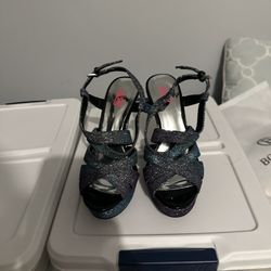 Black Purple Aqua. Heels 