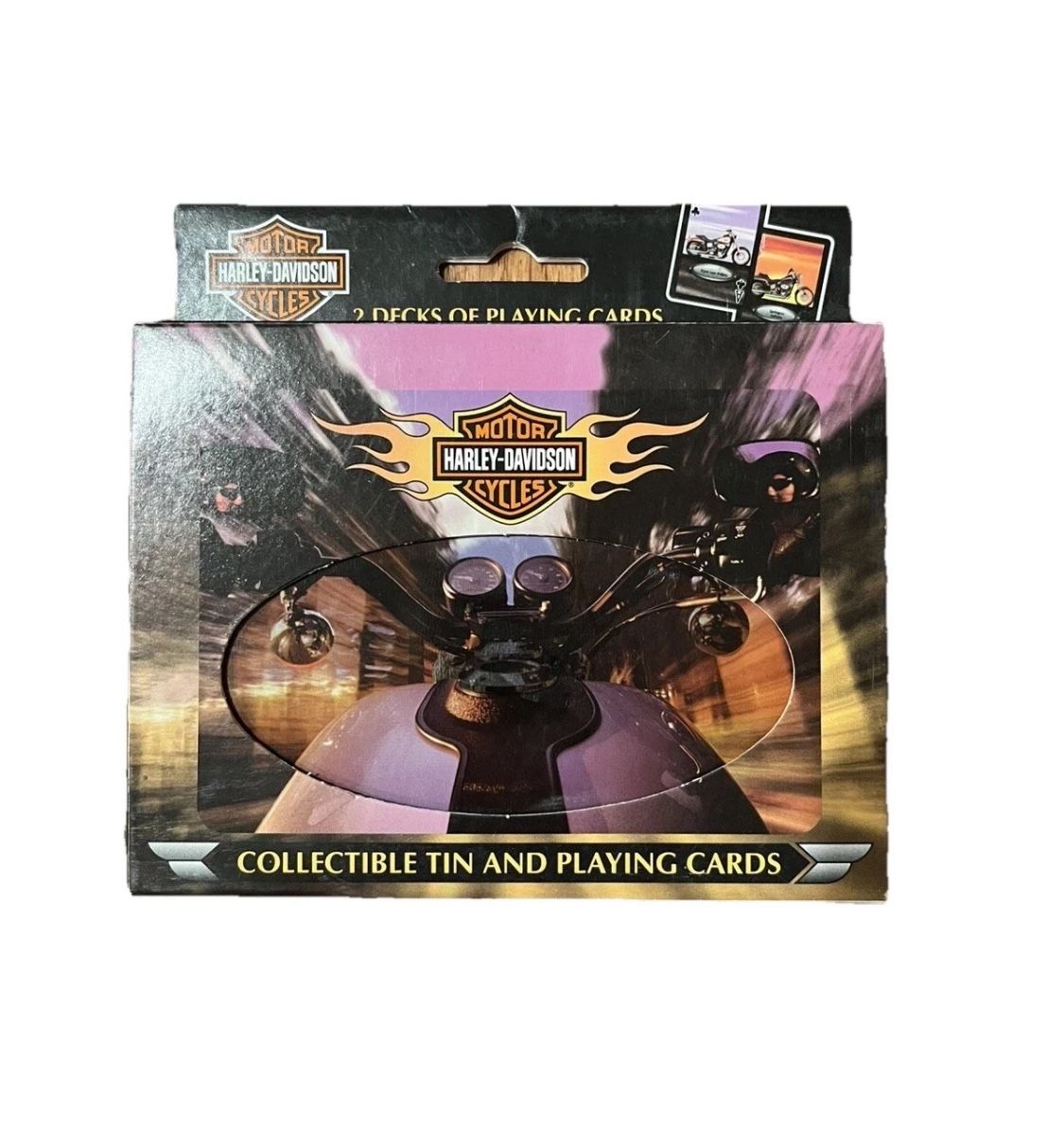 Harley Davidson Playing Deck Cards Motorcycle Collectible Tin New Vintage Y2K