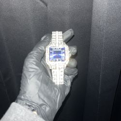 Moissanite Watch Royal Blue VVS