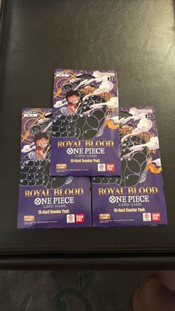 One Piece: Royal Blood OP10 - Lot of (3) Sleeved Booster Packs