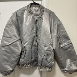 New Bedazzled Women’s Flight Jacket Large