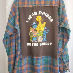  'I Was Raised On The Streets' Plaid Shirt By TOSS
