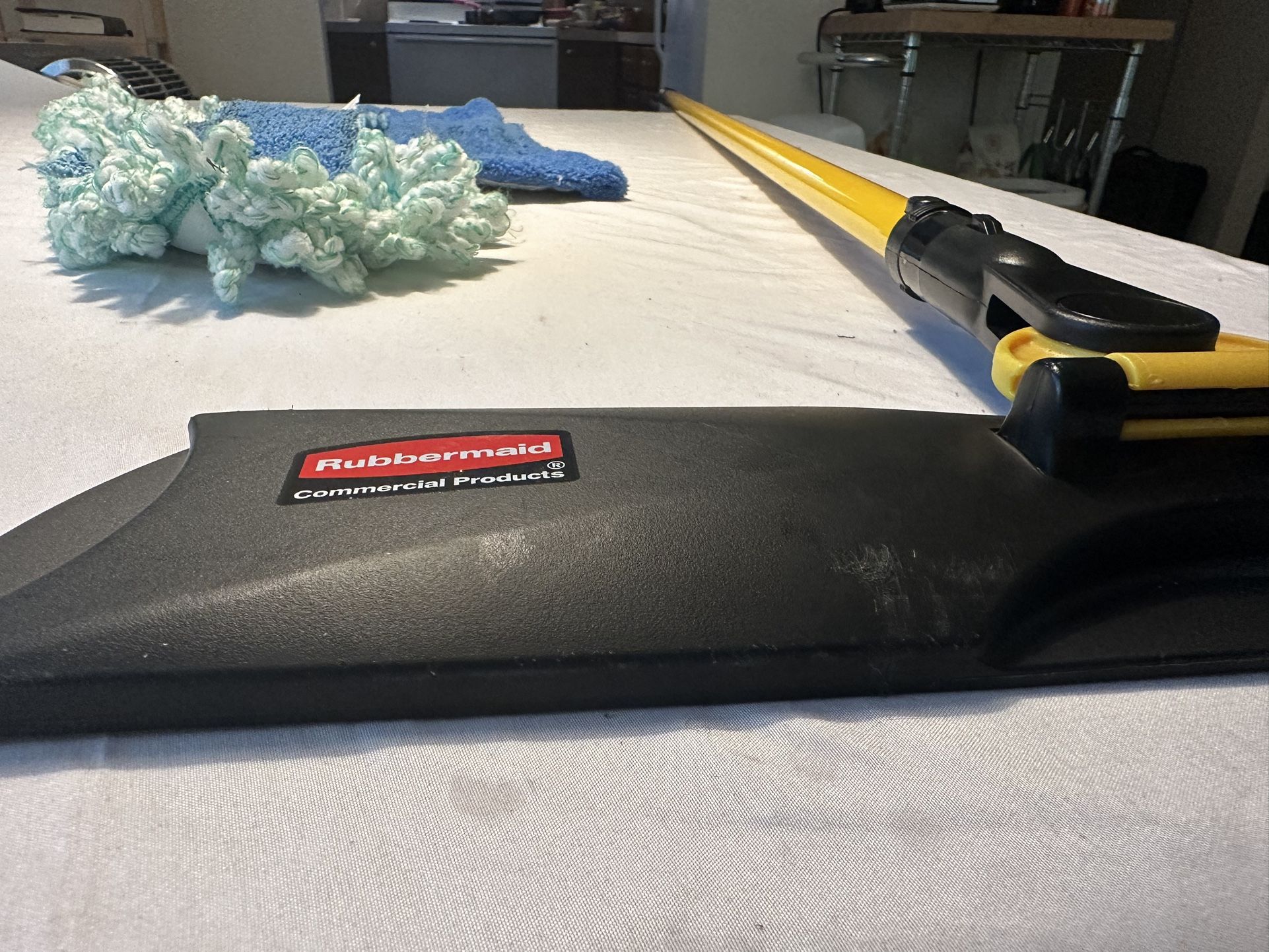 Rubbermaid Pro Mop w/ 3 Washable Pads – 56” Handle, Velcro Grip