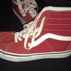 Red High Top Vans 