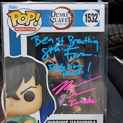Demon slayer Funko pop signed