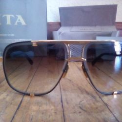 Dita Mach Five Gold Titanium Designer Sunglasses 