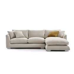 Feathers Sectional Sofa Beige 